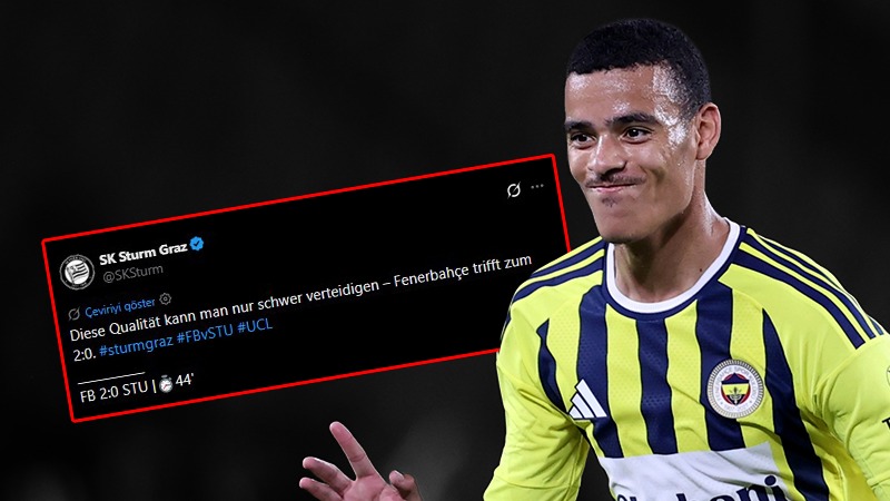 Fenerbahçeli Mason Greenwood'un Sturm Graz ağlarını sarsmasının ardından konuk ekibin