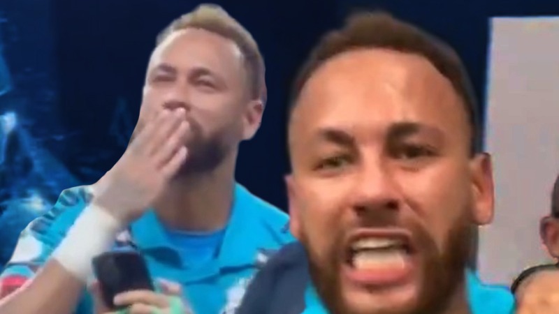 Brezilya'da Santos forması giyen Neymar, kupa maçı sonrası adeta çılgına