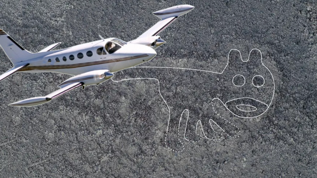Peru'nun güneyindeki Nazca çizgilerini havadan görmek isteyen turistleri taşıyan uçak