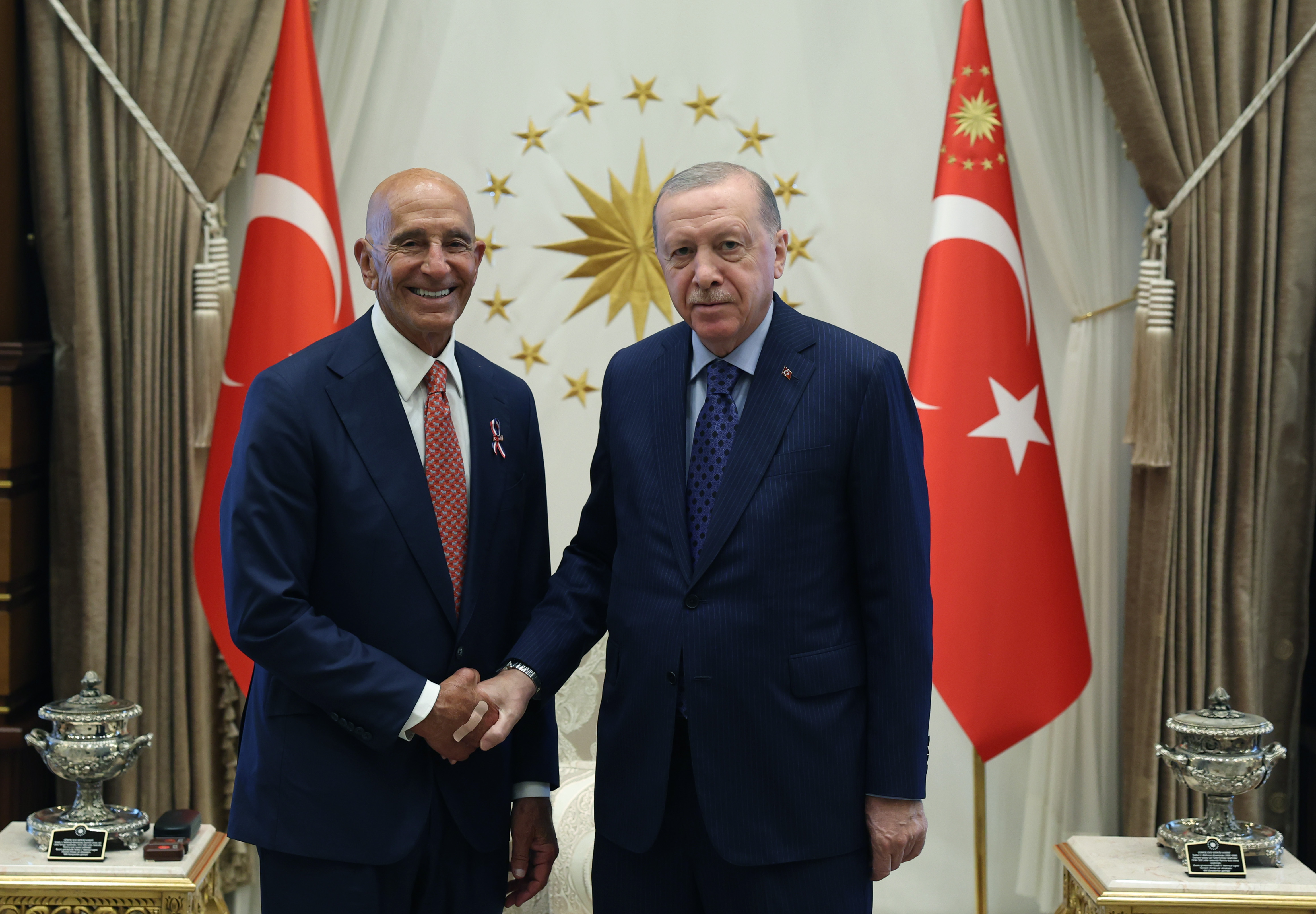 Cumhurbaşkanı Erdoğan, ABD'nin Ankara Büyükelçisi Tom Barrack ile ABD Temsilciler