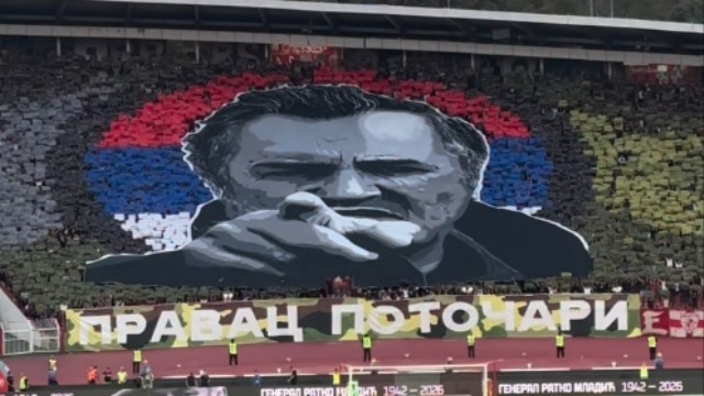 Sırbistan'da "Bosna kasabı" adıyla tanınan Ratko Mladiç anıldı. Derbi öncesi