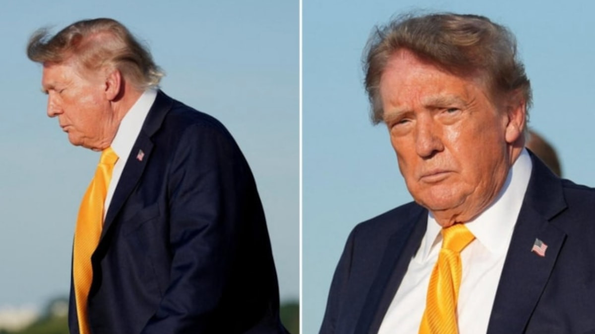 ABD Başkanı Trump'ın yıllardır kendisiyle özdeşleşen sarı saçları, görüntülendiği son