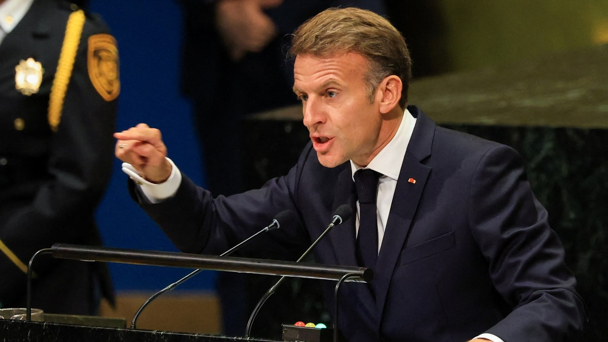 Fransa Cumhurbaşkanı Emmanuel Macron, Birleşmiş Milletler Genel Kurulu'nda yaptığı konuşmada