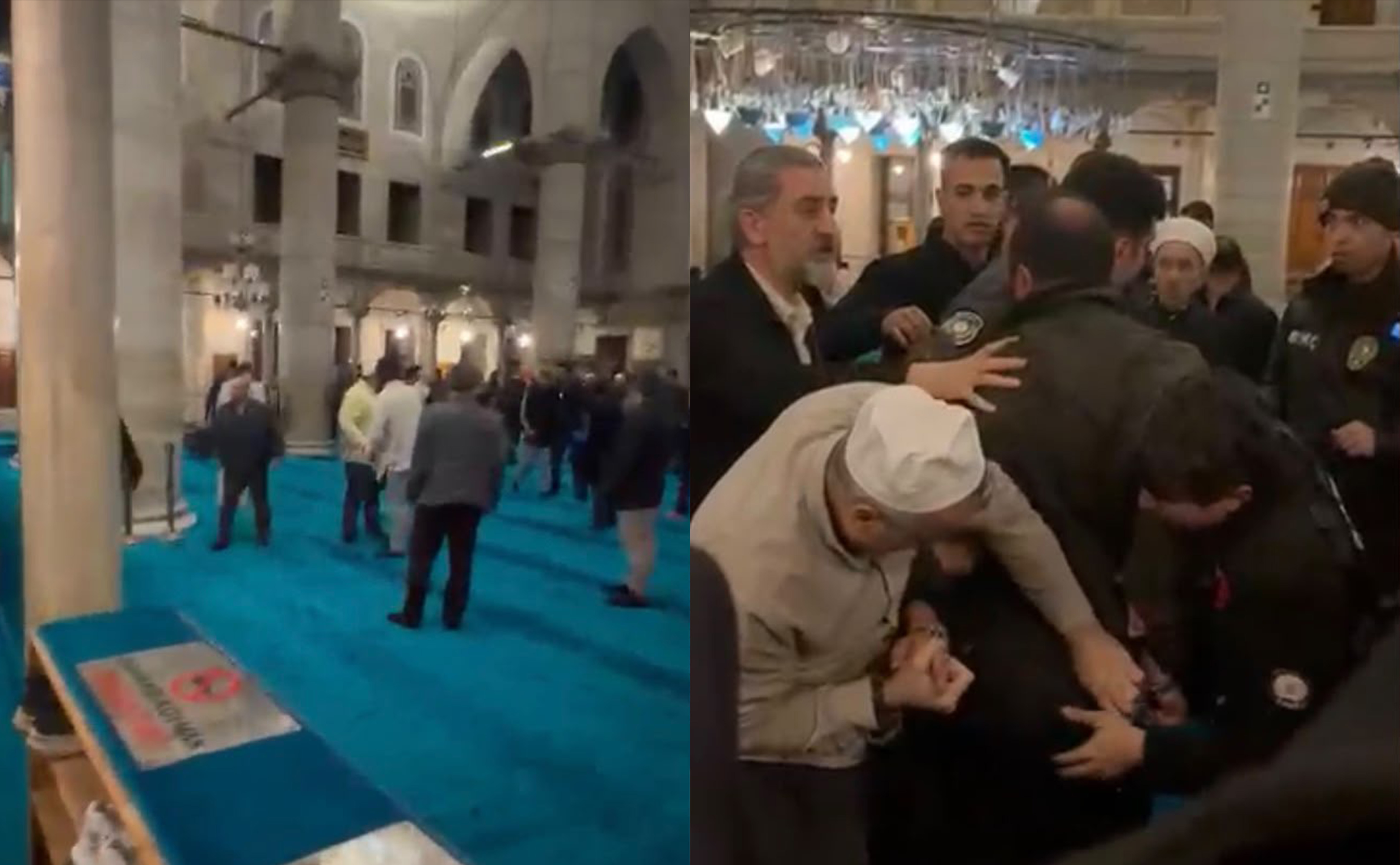 İstanbul'da Eyüpsultan Camii'nde yatsı namazı sırasında silahlı kavga çıktı.