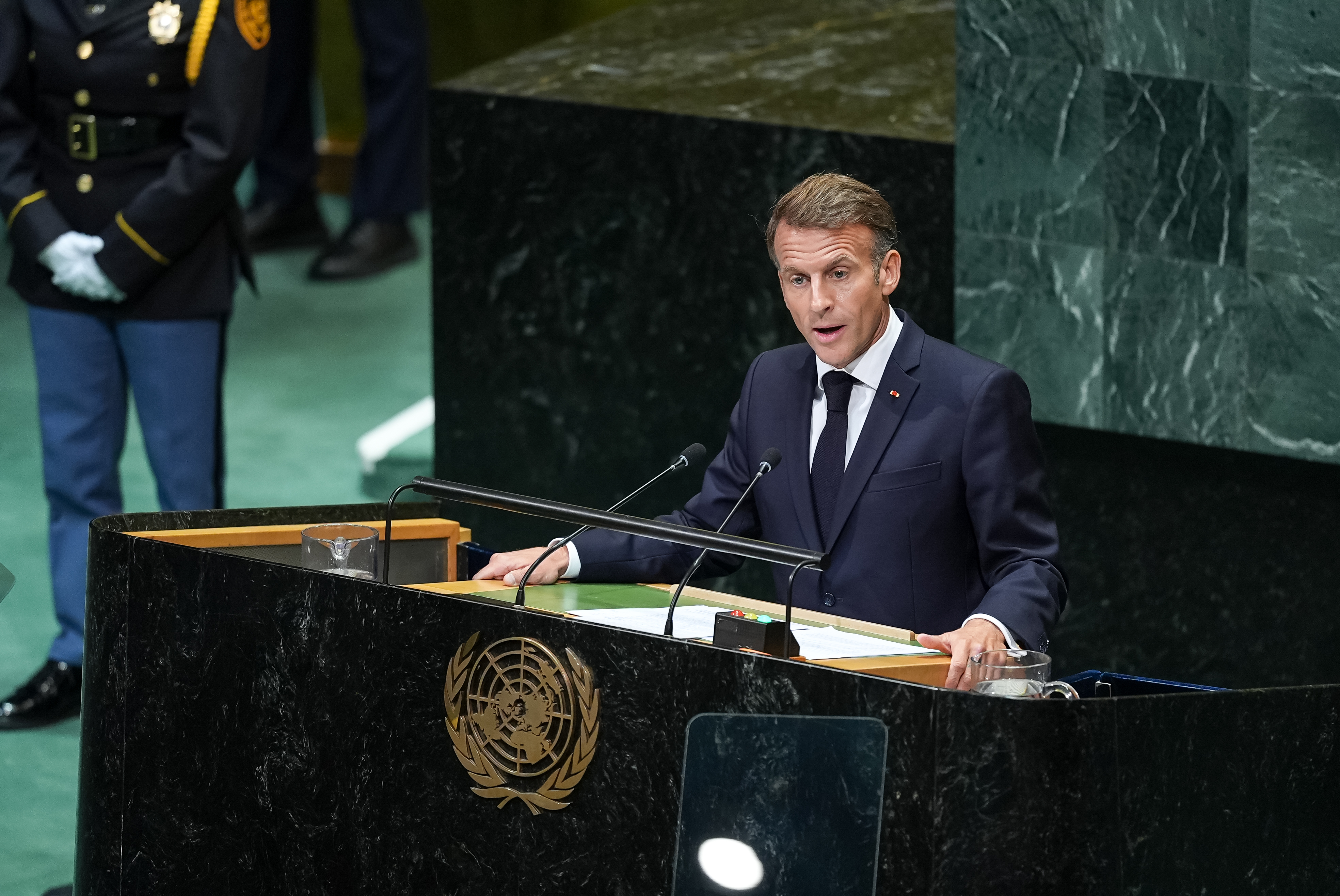 Fransa Cumhurbaşkanı Emmanuel Macron Birleşmiş Milletler Genel Kurulu'ndaki konuşmasında Gazze'de