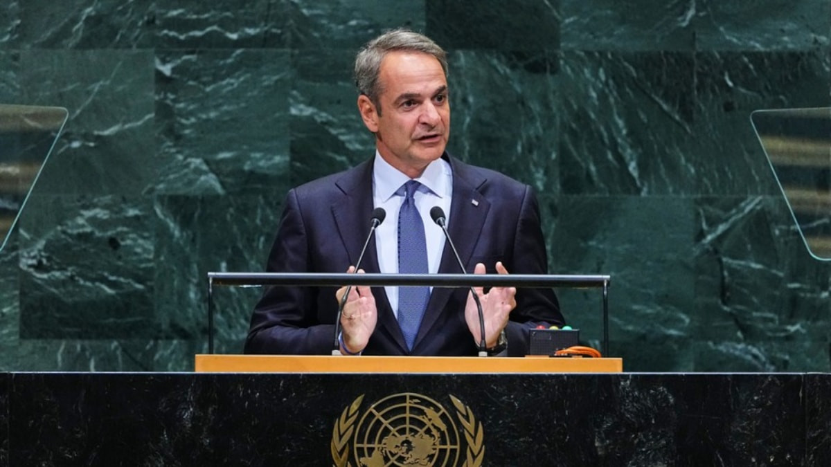 Birleşmiş Milletler Genel Kurulu'nda konuşan Yunanistan Başbakanı Kiryakos Miçotakis, ülkesinin