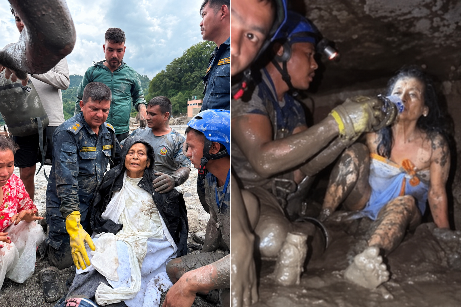 Nepal’deki sel felaketinde hayatını kaybettiği düşünülen yaşlı kadın, çöken evinin