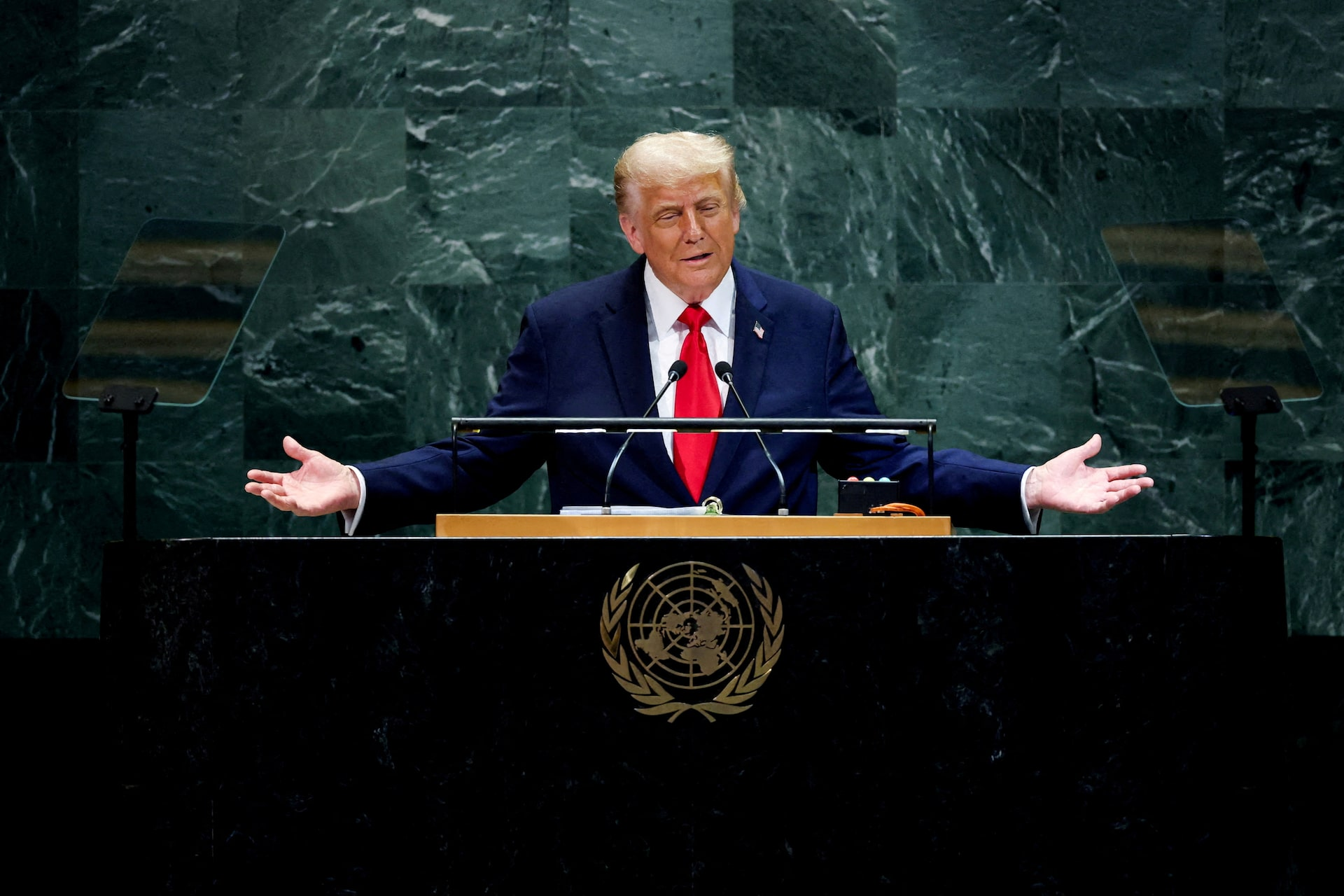 ABD Başkanı Donald Trump, BM Genel Kurulu'nda konuşuyor.
