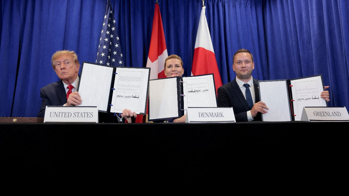 ABD Başkanı Donald Trump, Danimarka Başbakanı Mette Frederiksen ve Grönland