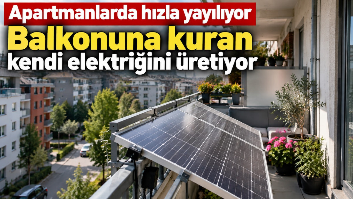 Almanya'da apartman sakinleri, elektrik faturalarını azaltmak için balkonlarına küçük güneş