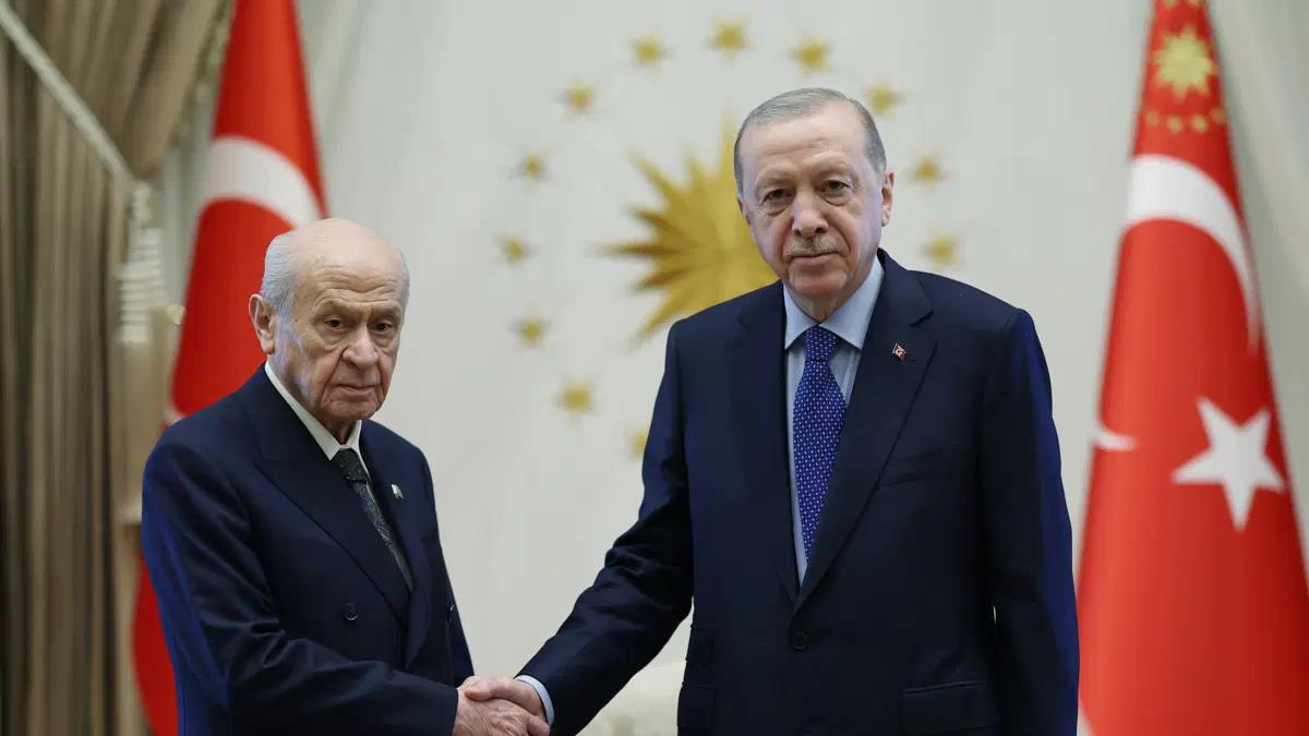 Cumhurbaşkanı Recep Tayyip Erdoğan ile MHP Genel Başkanı Devlet Bahçeli,