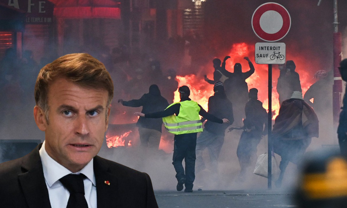 Eylemlerle yangın yerine dönen Fransa'da Cumhurbaşkanı Emmanuel Macron, İçişleri Bakanı