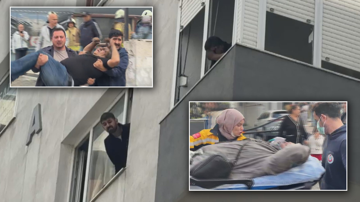 İstanbul Kadıköy'de 8 katlı bir binada yangın çıktı. Binada mahsur