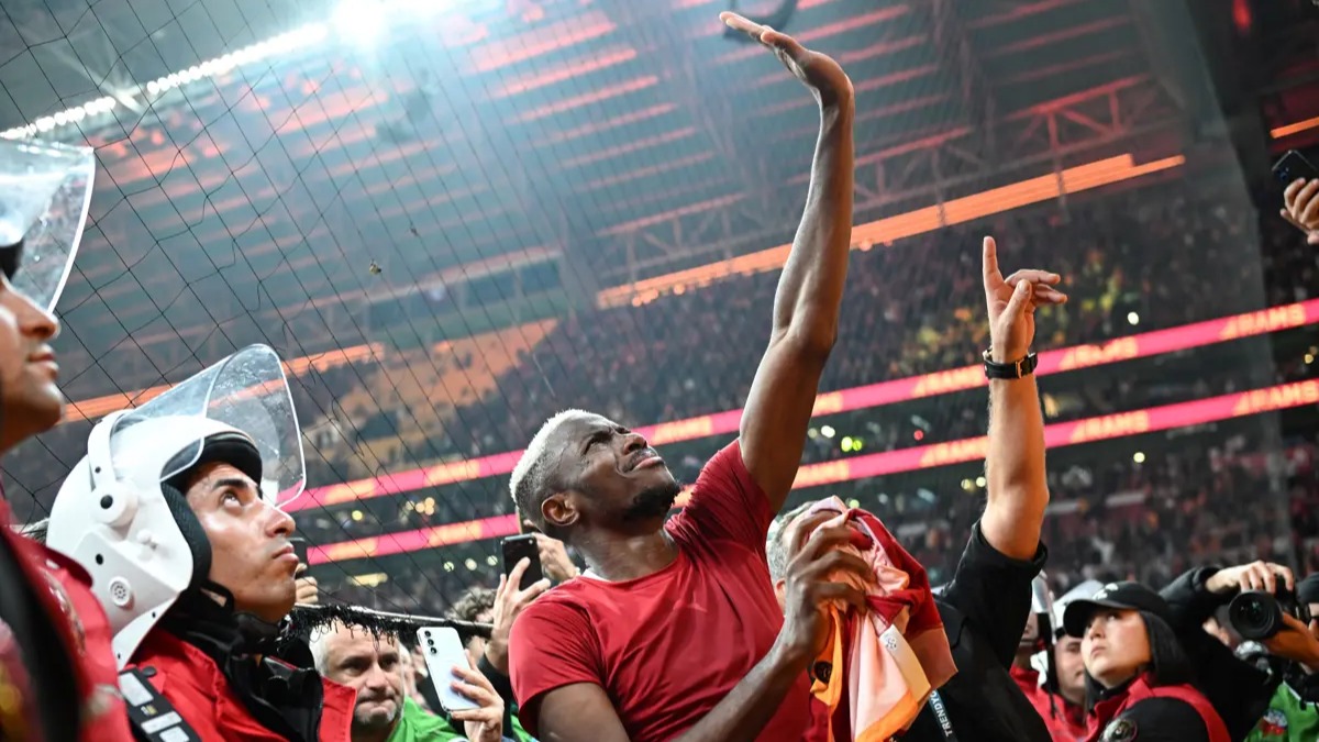 Galatasaray'a derbide 3 puanı getiren Victor Osimhen, "Kazandığımız için çok