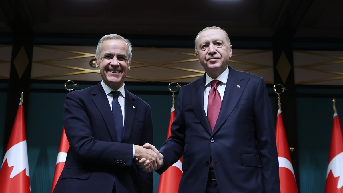 Kanada Başbakanı Mark Carney ile ortak basın açıklaması yapan Cumhurbaşkanı